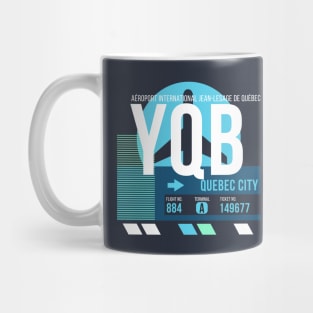 Quebec City (YQB) Airport // Sunset Baggage Tag Mug